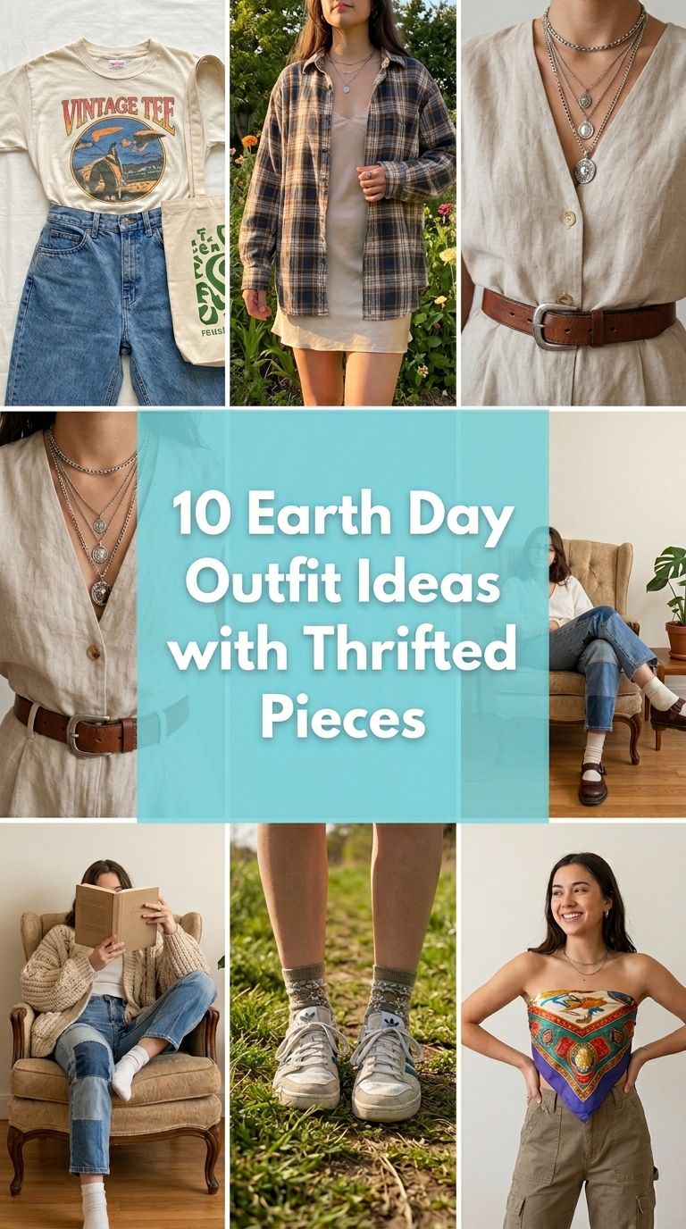 10 Earth Day Outfit Ideas with Thrifted Pieces