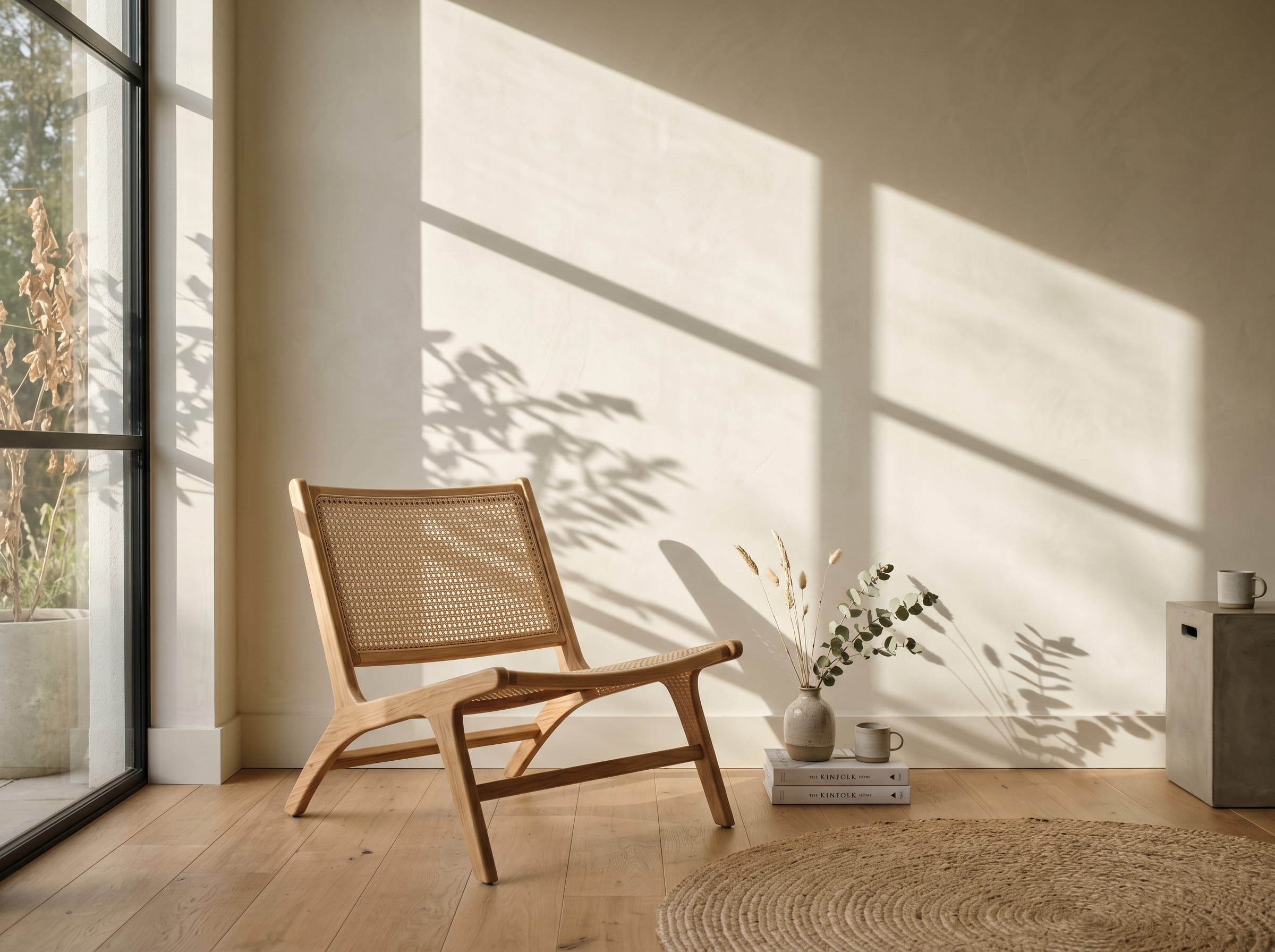 a chair in sunlight