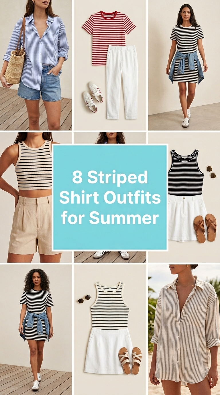 8 Striped Shirt Outfits for Summer