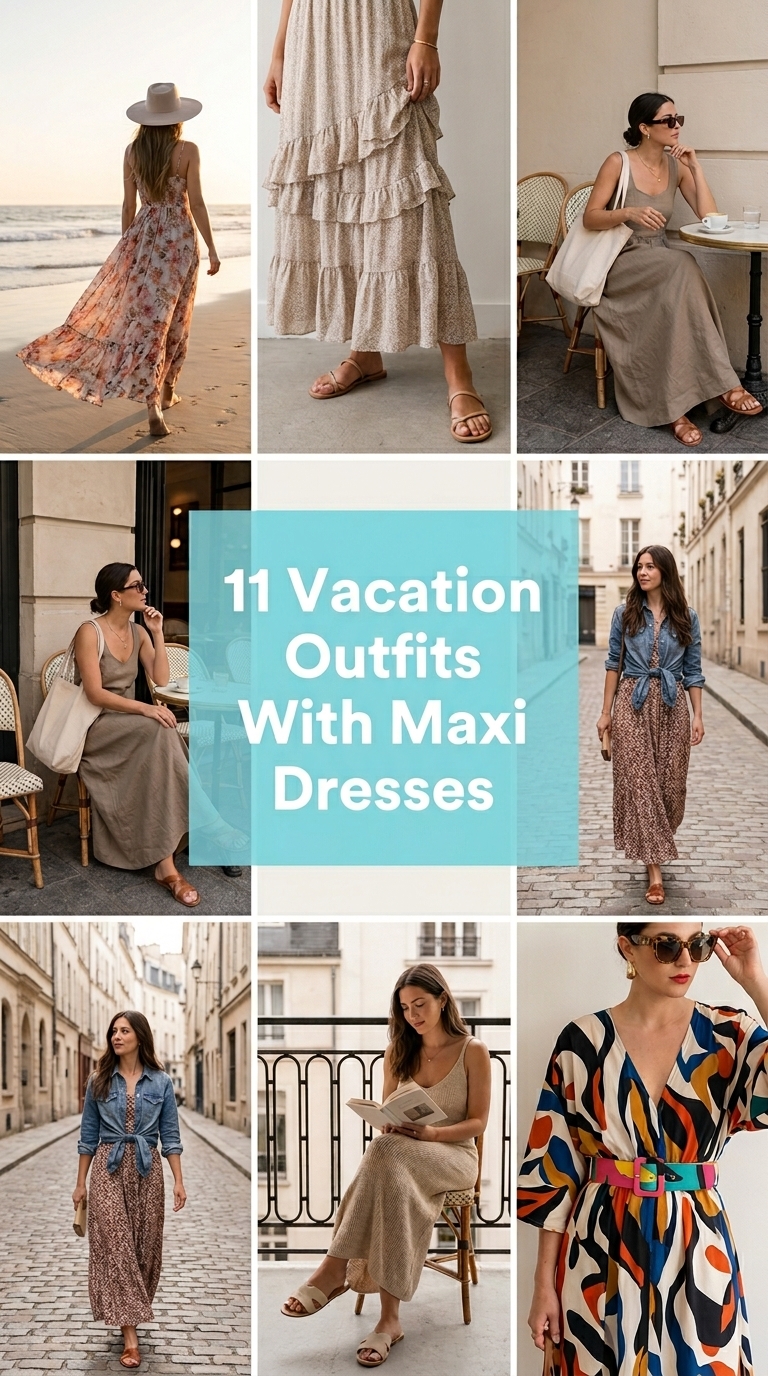 11 Vacation Outfits With Maxi Dresses