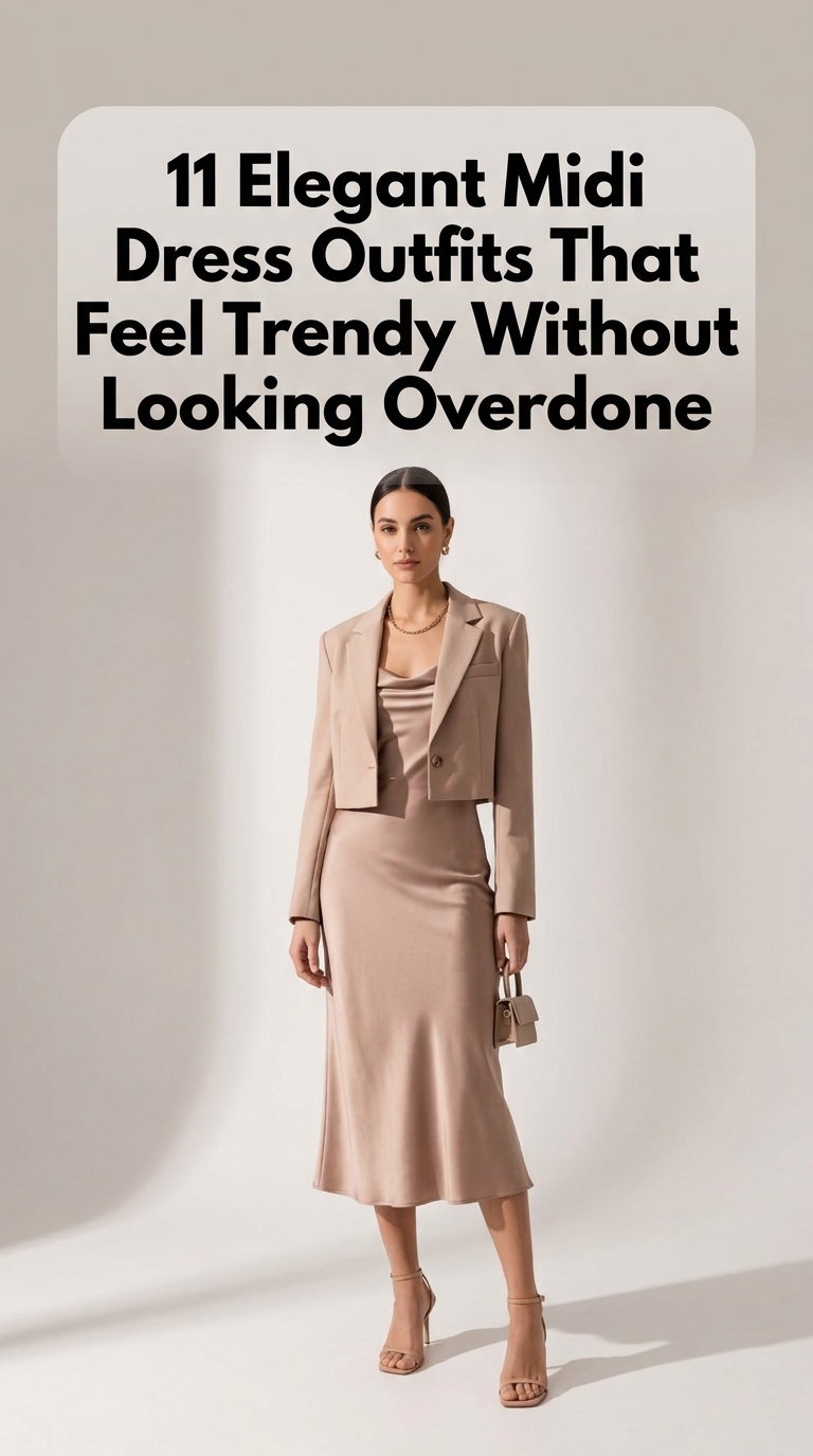 11 Elegant Midi Dress Outfits That Feel Trendy Without Looking Overdone