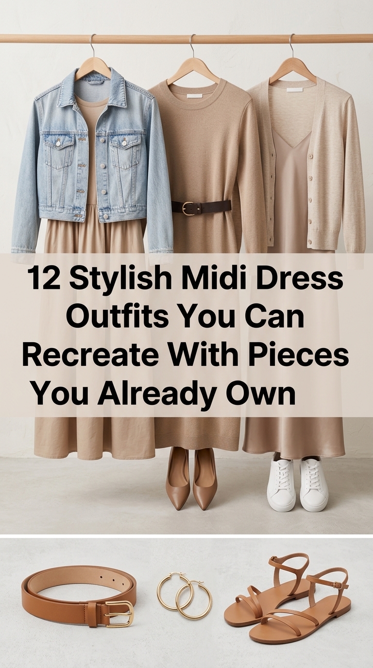 12 Stylish Midi Dress Outfits You Can Recreate With Pieces You Already Own