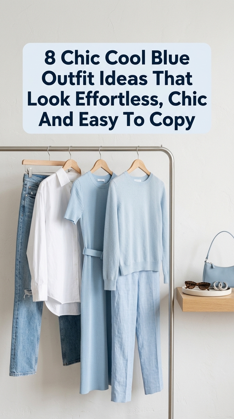 8 Chic Cool Blue Outfit Ideas That Look Effortless, Chic And Easy To Copy