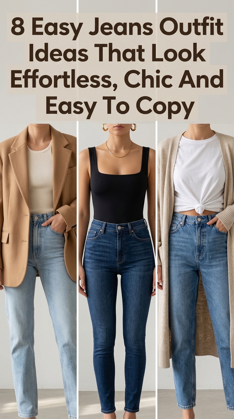 8 Easy Jeans Outfit Ideas That Look Effortless, Chic And Easy To Copy