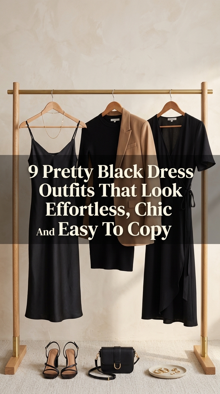 9 Pretty Black Dress Outfits That Look Effortless, Chic And Easy To Copy