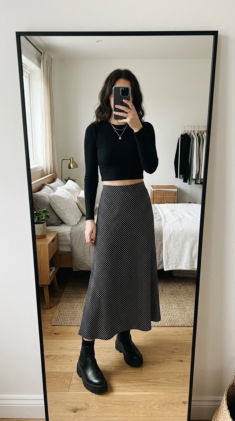 1. Effortless Maxi Skirt Combo