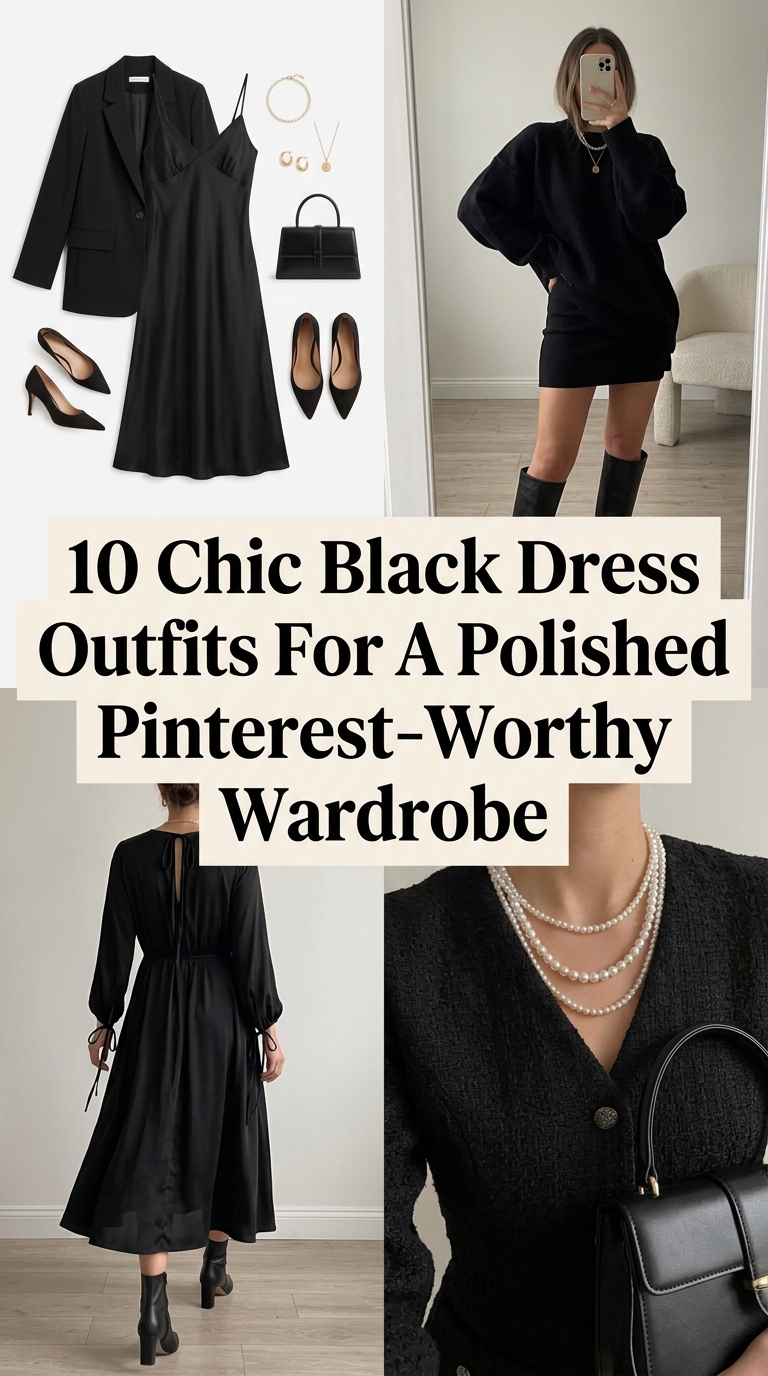 10 Chic Black Dress Outfits For A Polished Pinterest-Worthy Wardrobe