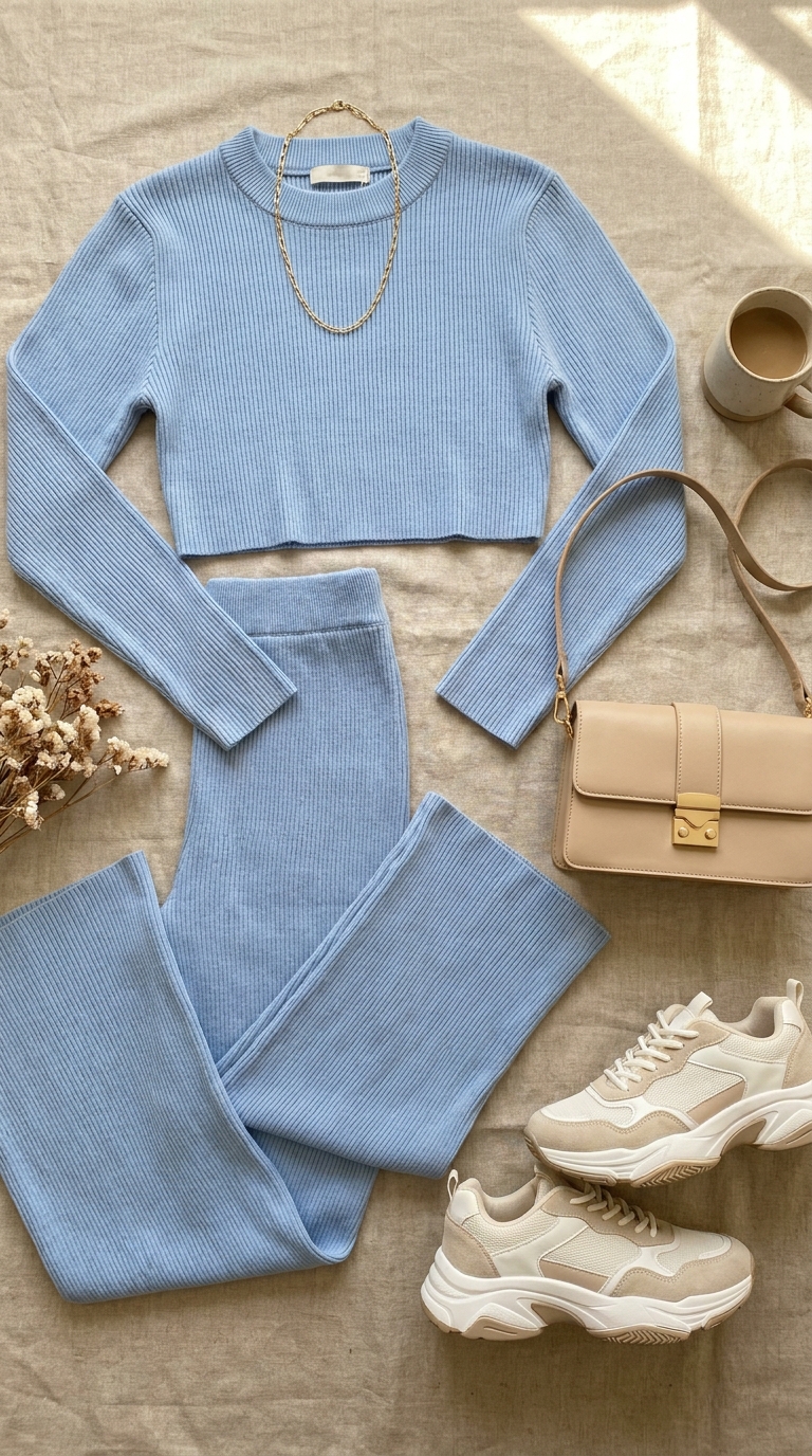 3. Comfy Co-Ord: Lounge Set & Chunky Trainers