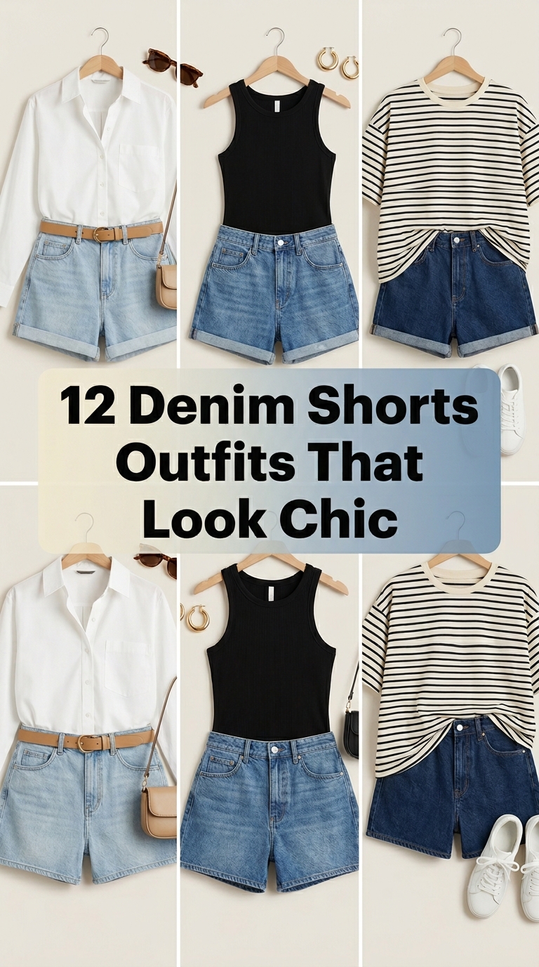 12 Denim Shorts Outfits That Look Chic