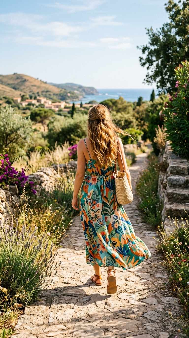 8. Embrace Comfort with a Flowy Printed Maxi Dress