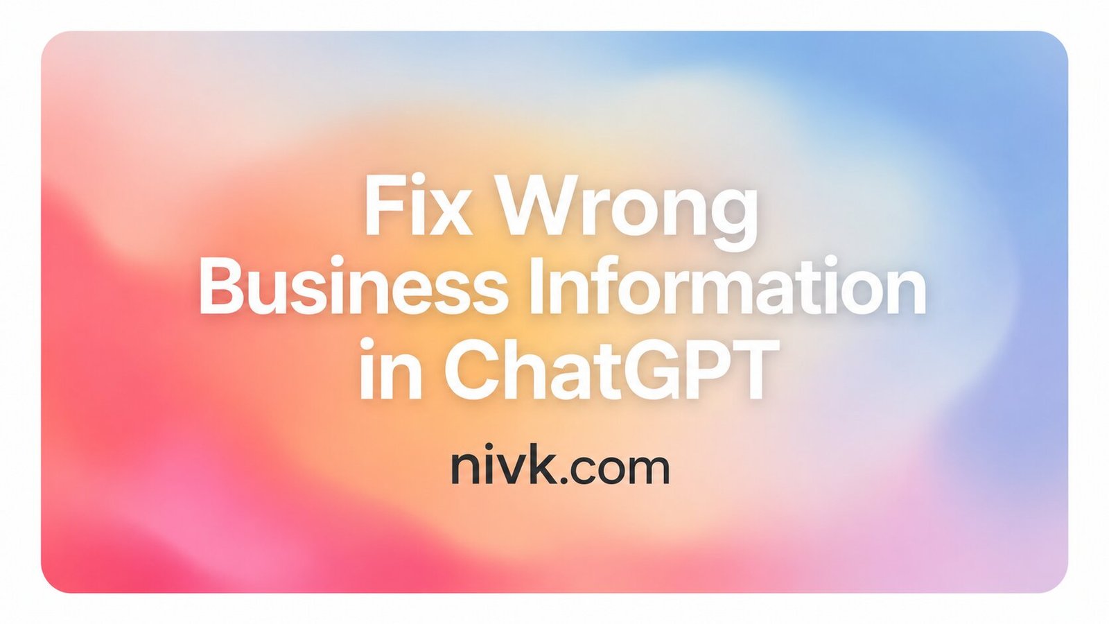 ChatGPT Business Information Audit