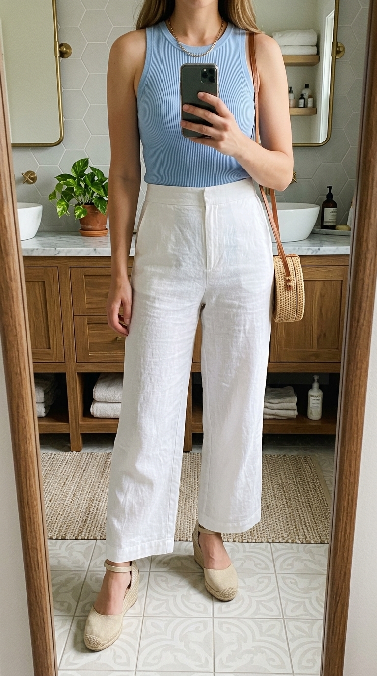 1. Effortlessly Chic with Wide-Leg Trousers
