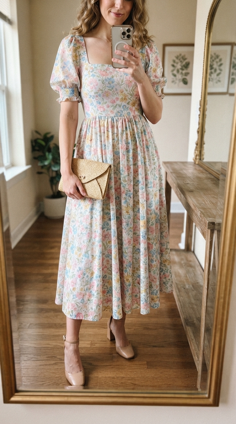 1. The Breezy Floral Midi Dress