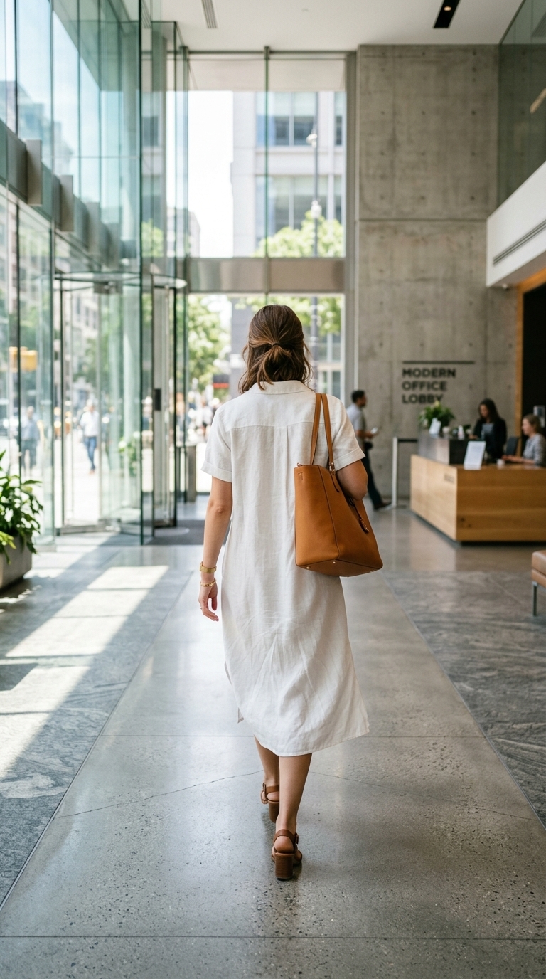 1. The Effortless Linen Shirtdress Look