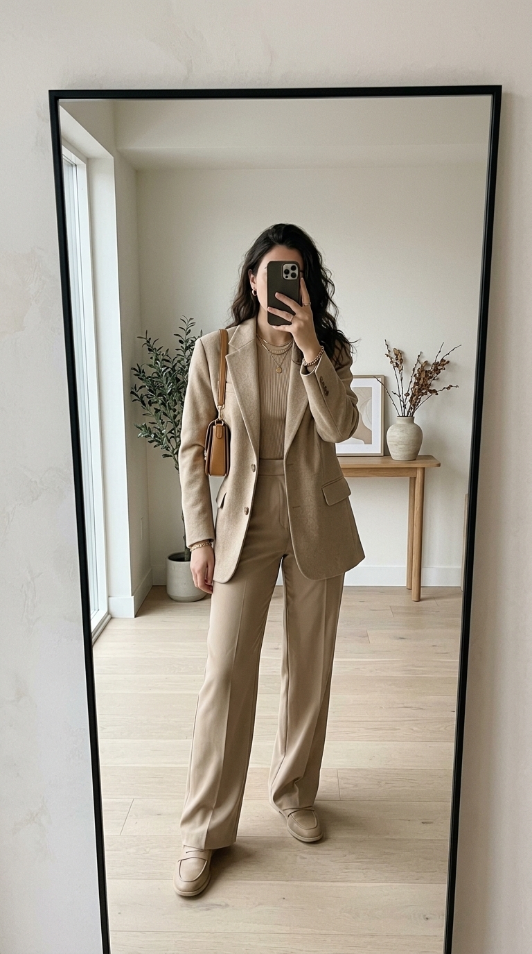 1. The Elevated Beige Monochromatic Look
