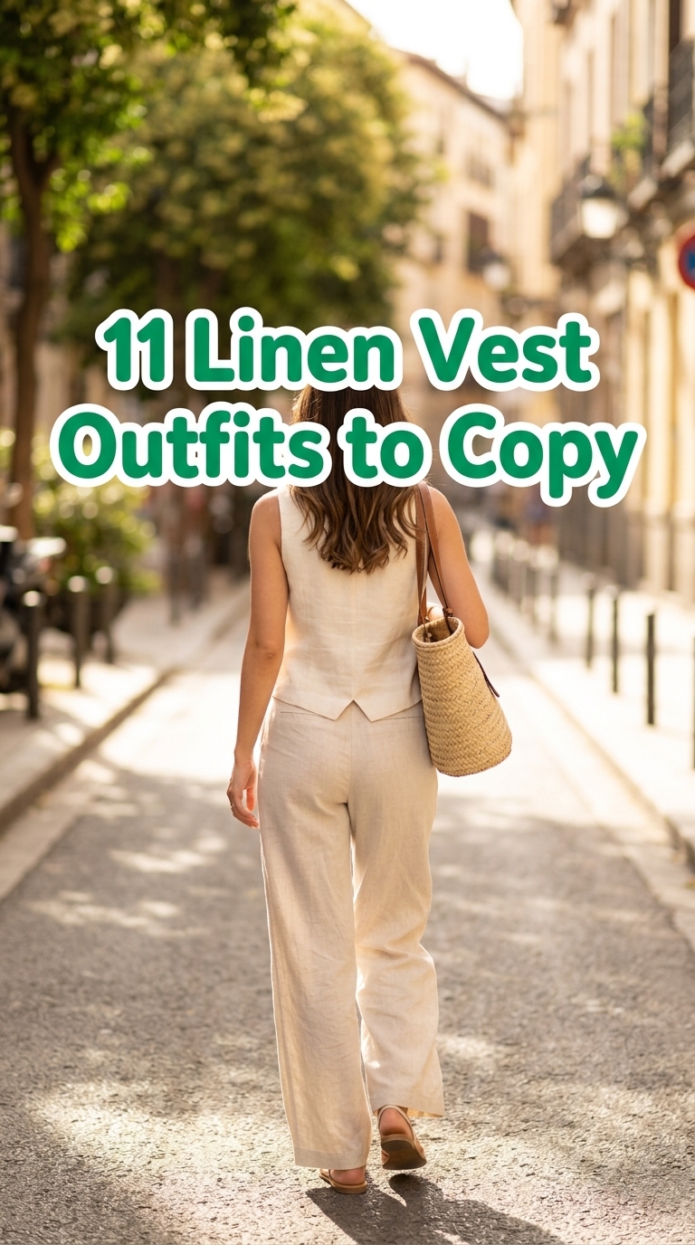 11 Linen Vest Outfits to Copy