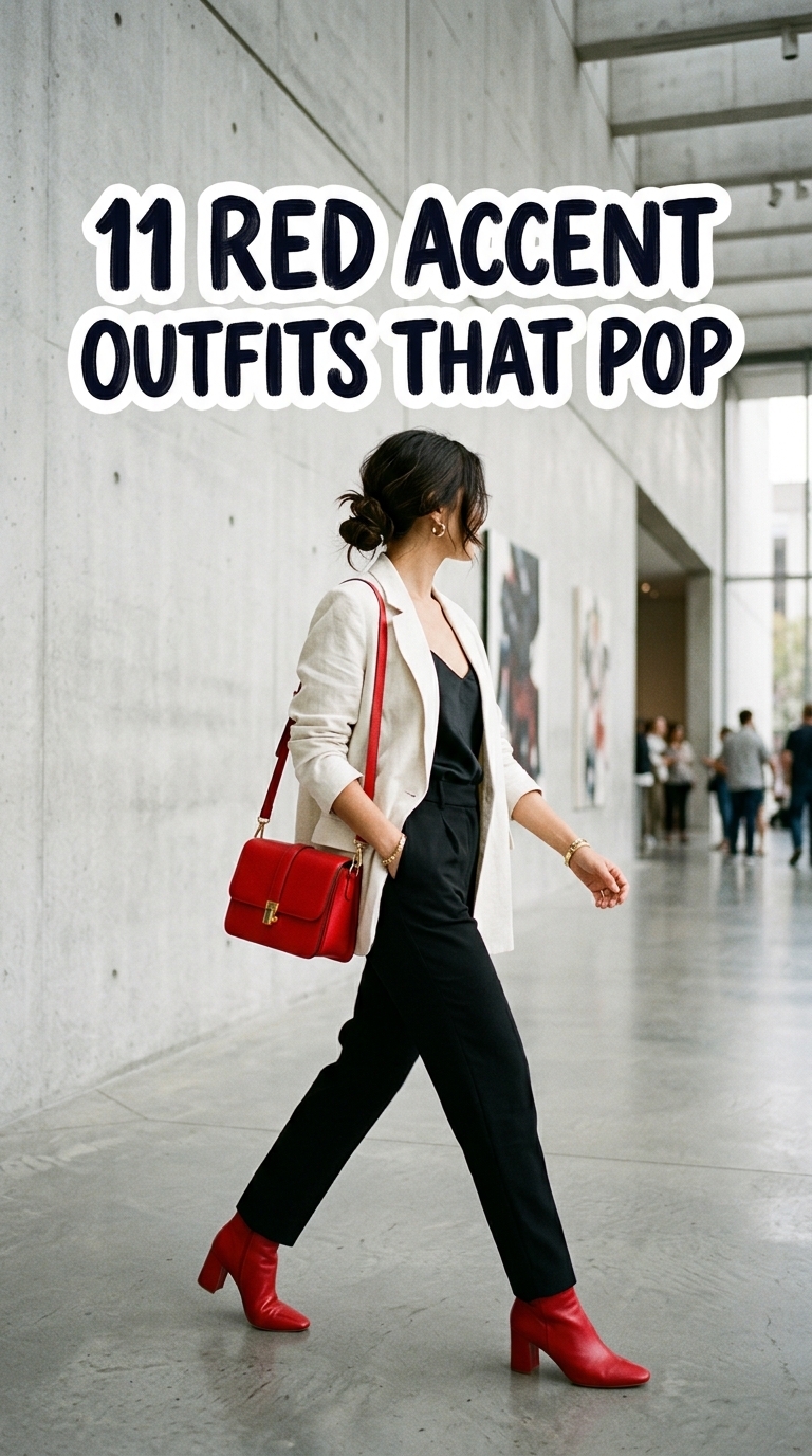 11 Red Accent Outfits That Pop