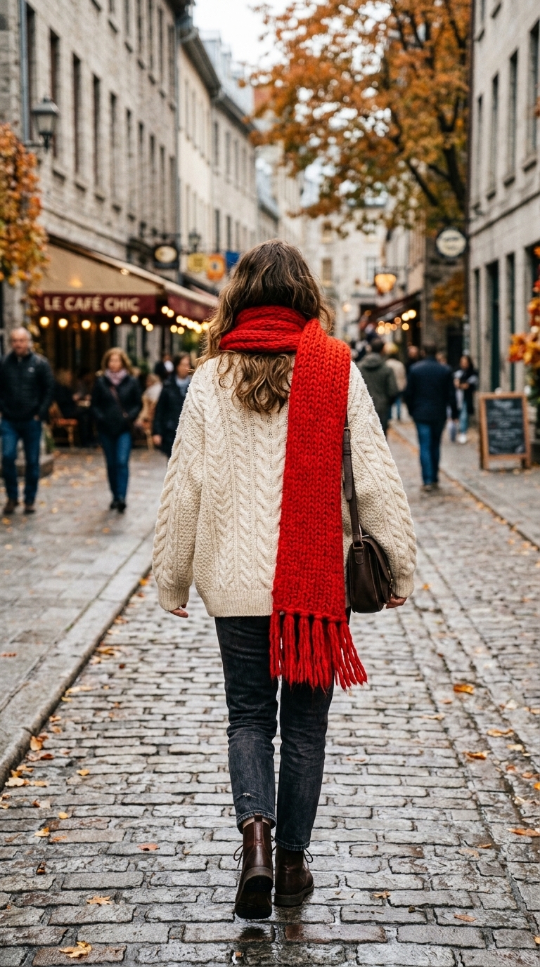 11. A Cozy Red Scarf for Winter