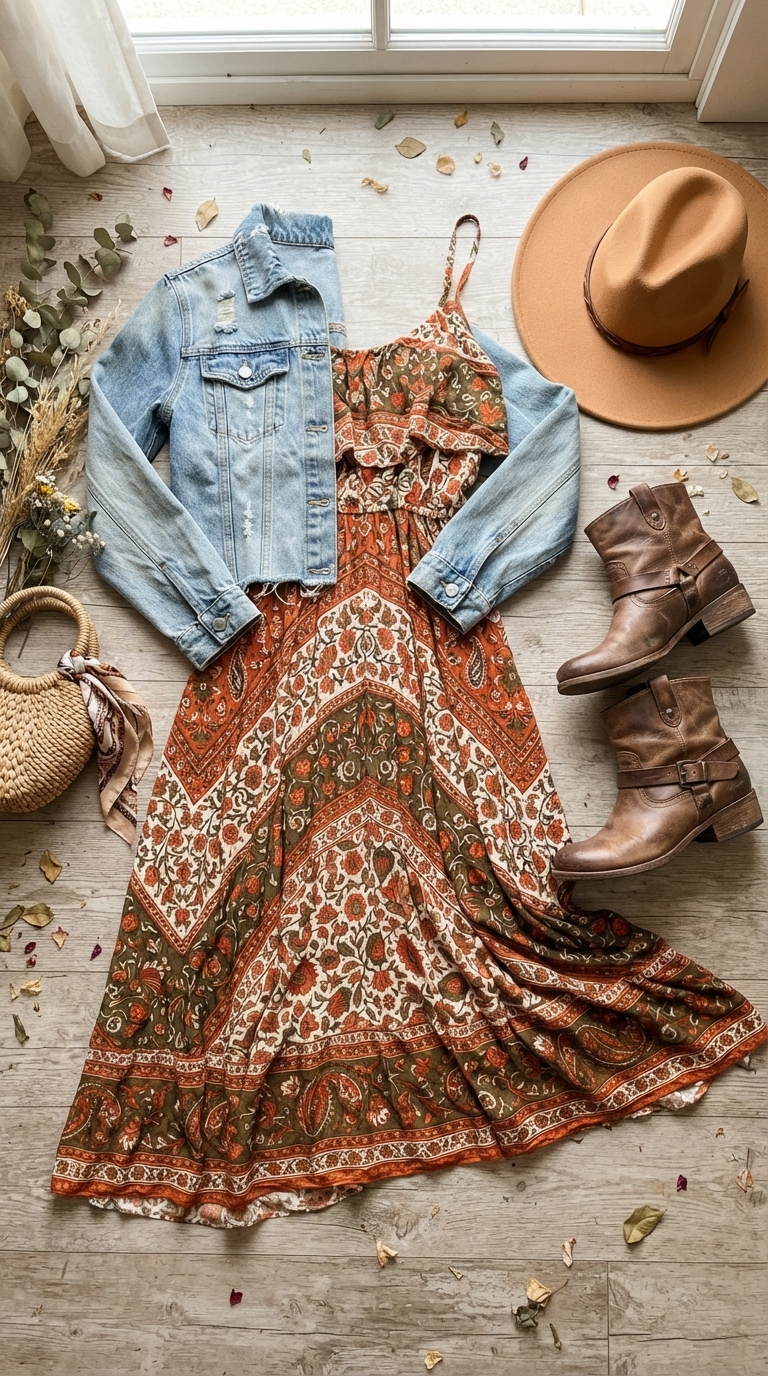 11. With a Maxi Dress for Boho Vibes