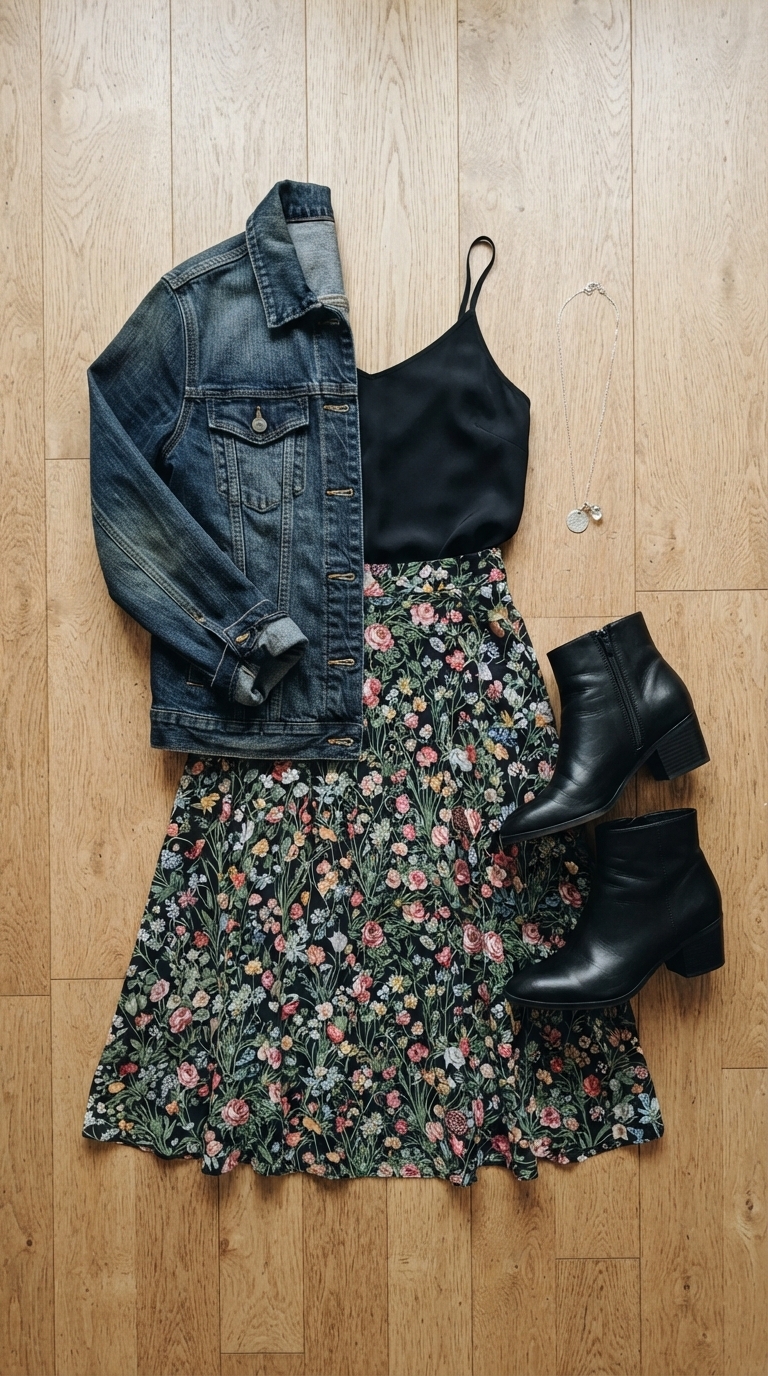 2. Dress It Up with a Midi Skirt