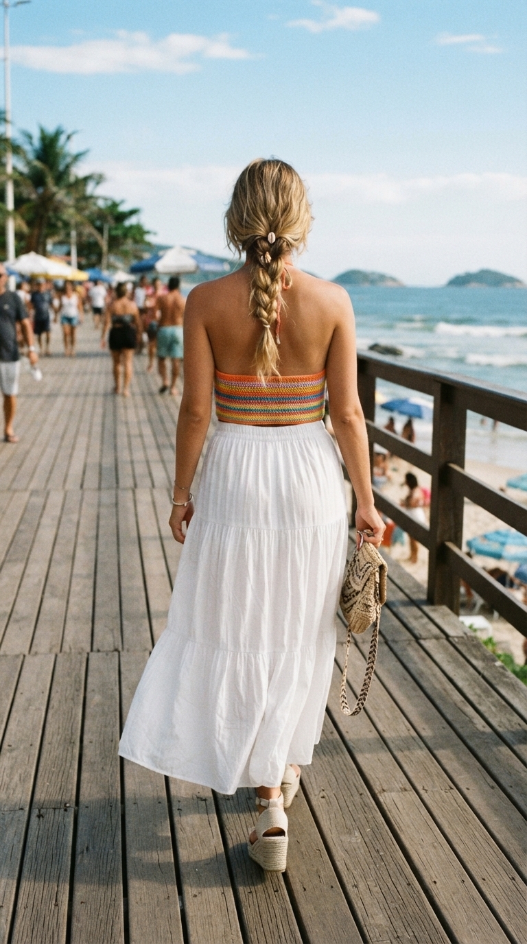 3. Boho Chic with a Maxi Skirt