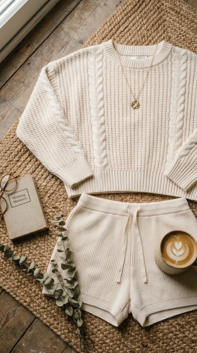 3. Cozy Knit & Boxer Shorts