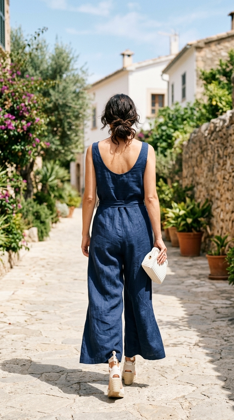 3. Nautical Navy Jumpsuit