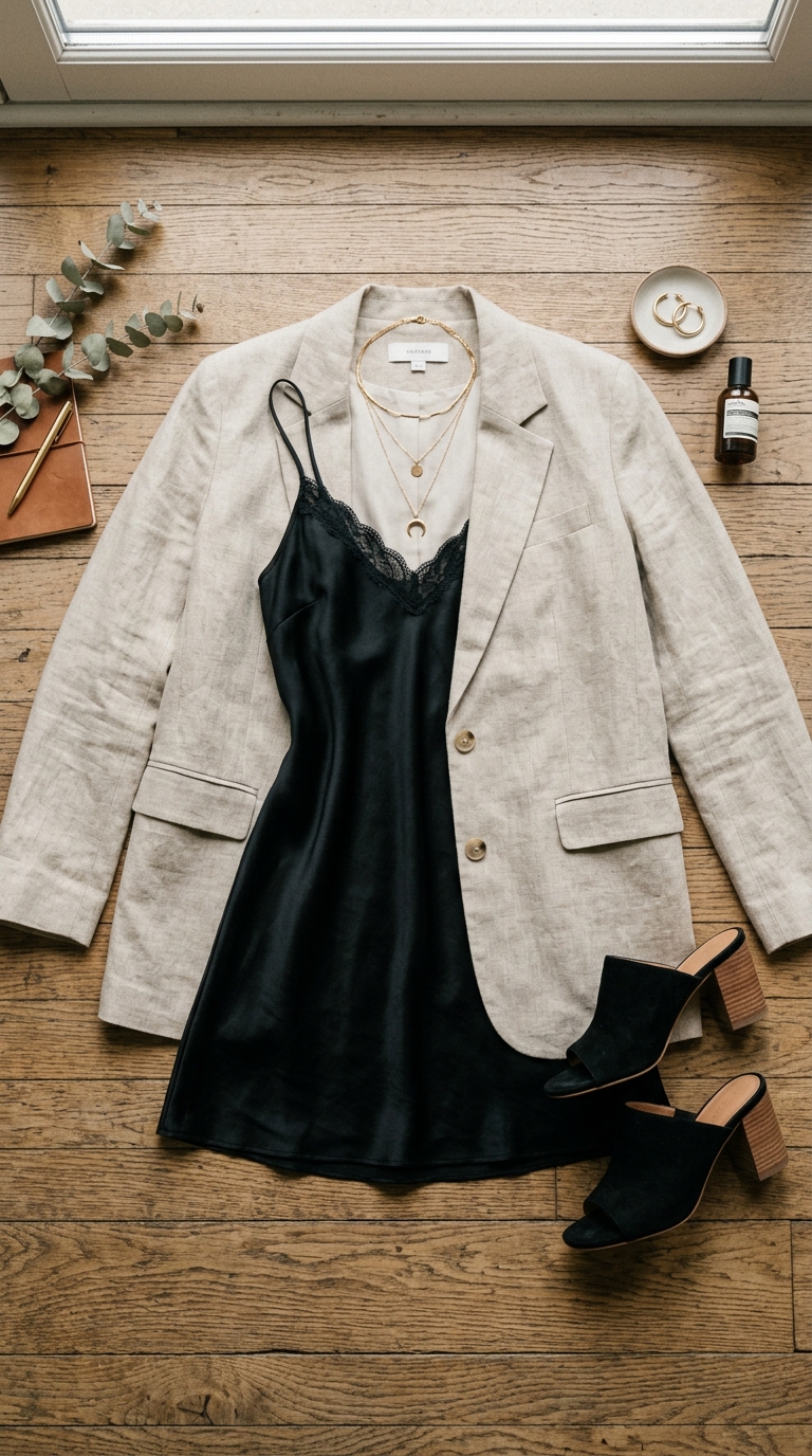 3. Smart Casual: Blazer & Mini Dress Duo
