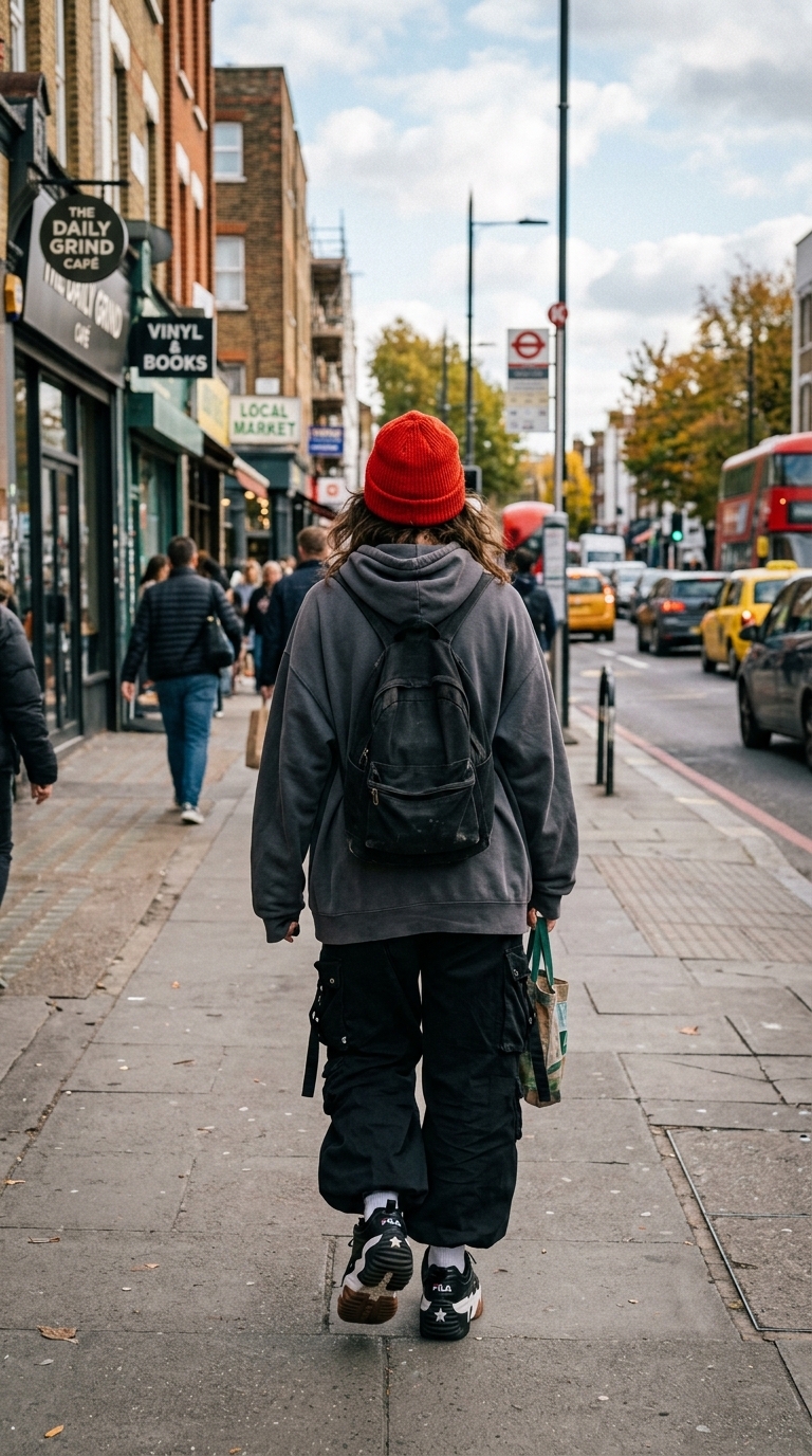 4. Red Knit Beanie for Street Style