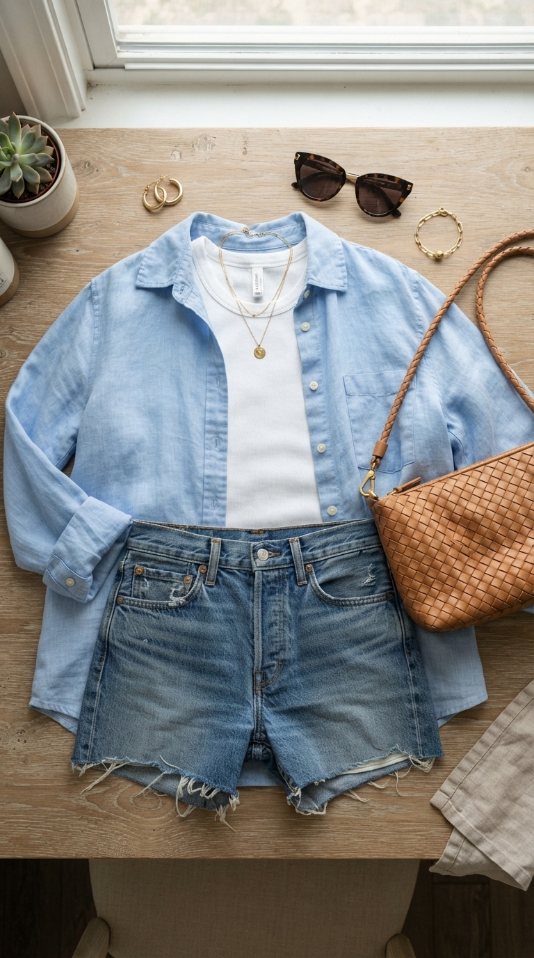 4. The Oversized Linen Shirt as a Layer