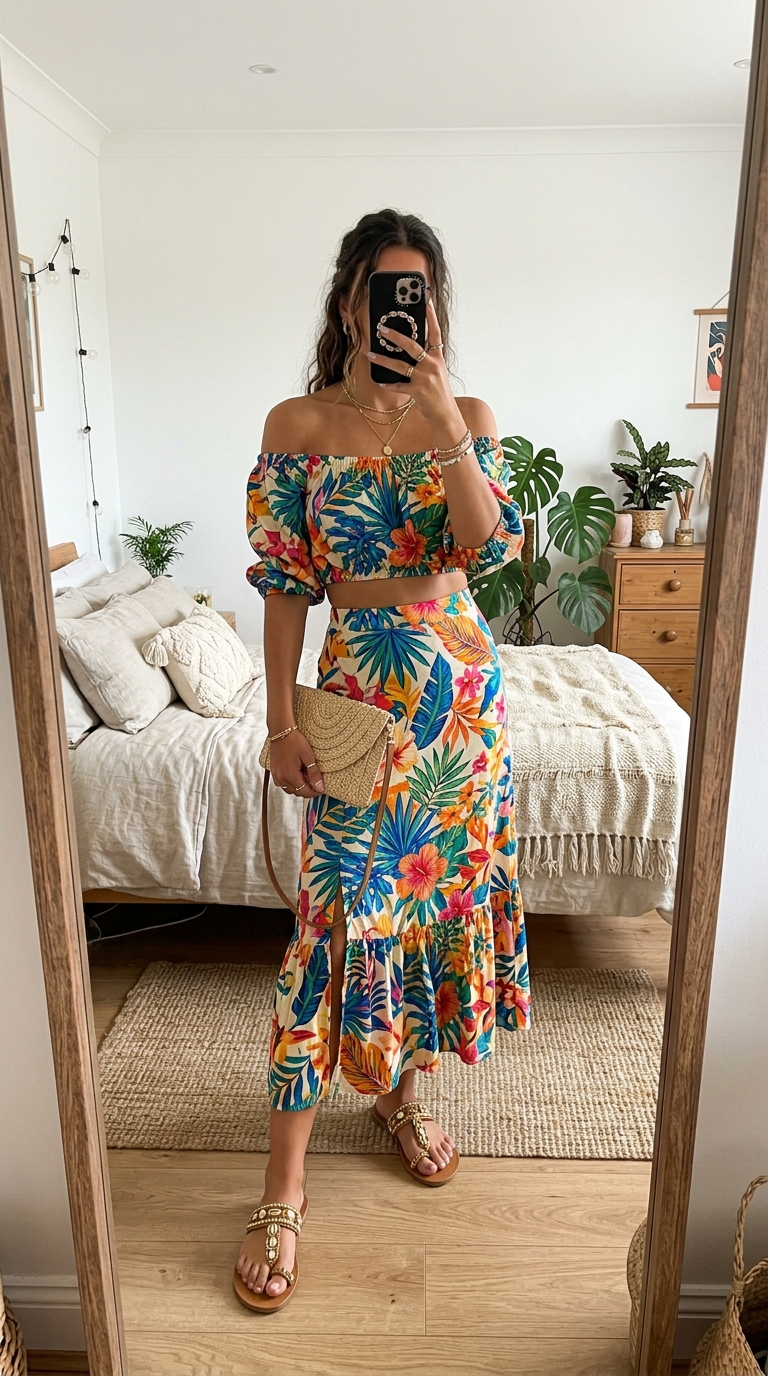 5. Elevated Resort Wear: Matching Skirt Set