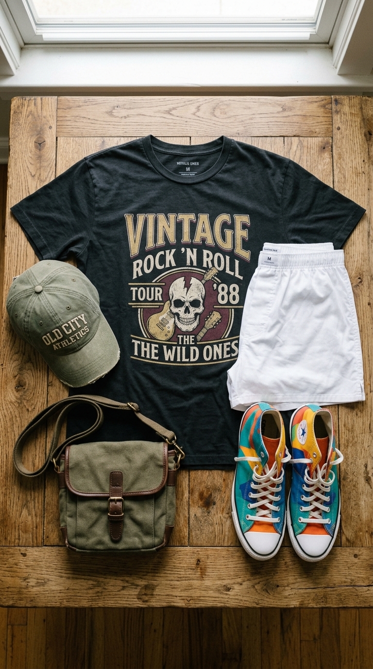 5. Graphic Tee & Statement Kicks