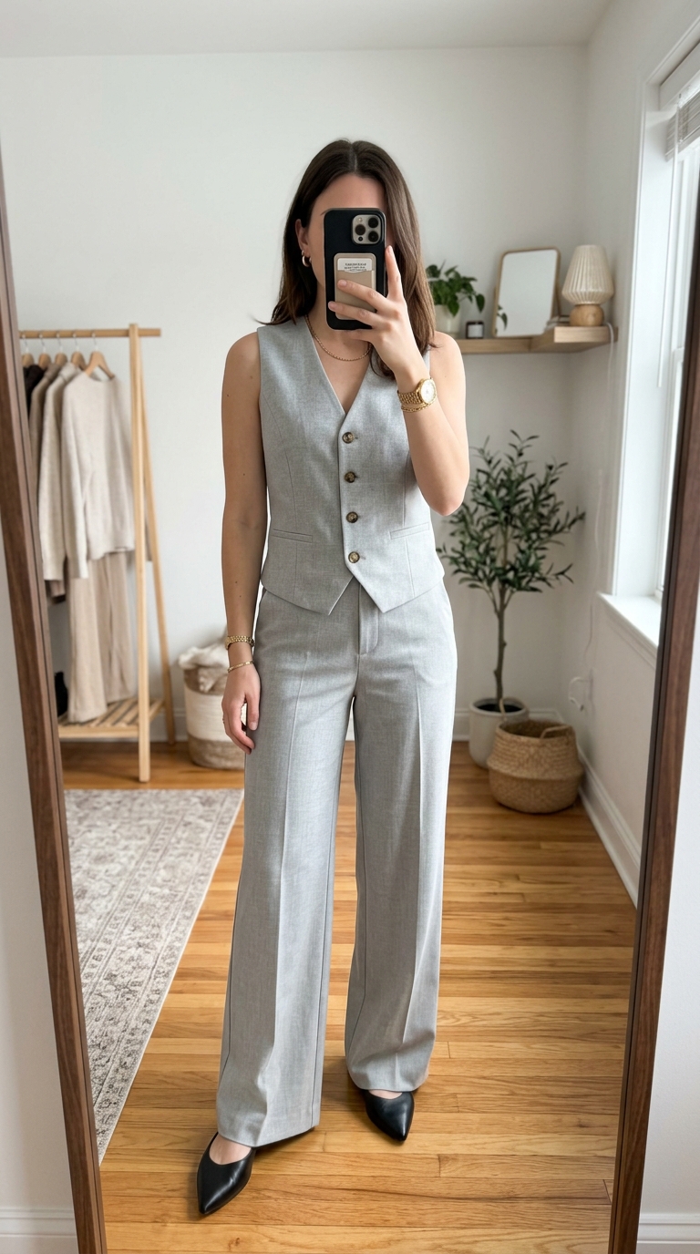 6. Sophisticated Summer: The Tailored Vest and Matching Trousers