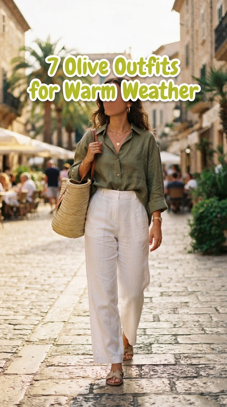 7 Olive Outfits for Warm Weather