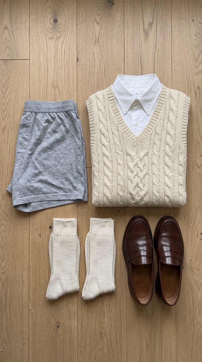 7. Preppy Chic with a Sweater Vest