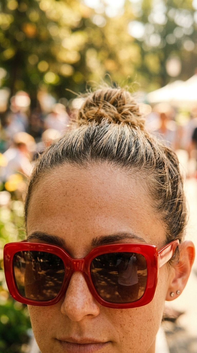 7. Red Sunglasses for a Retro Vibe