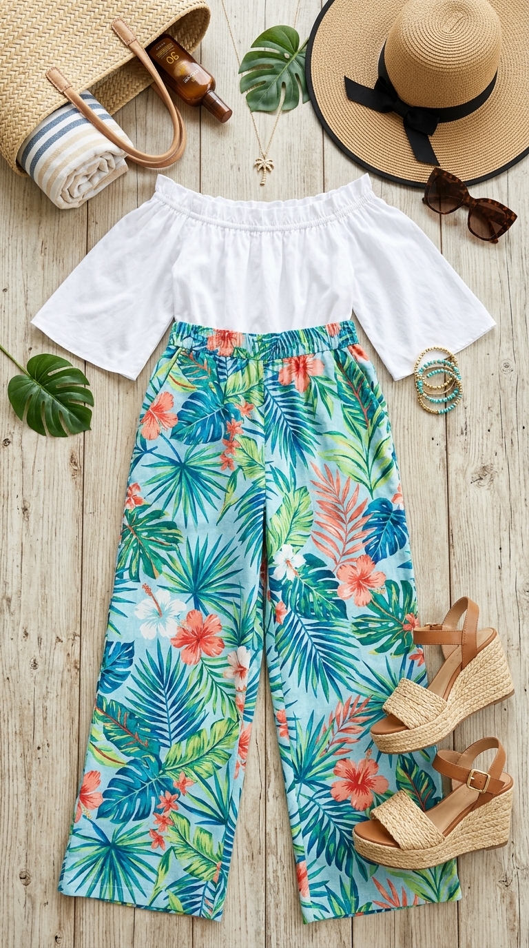 7. Resort Ready with Printed Pants