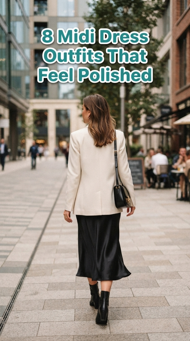 8 Midi Dress Outfits That Feel Polished