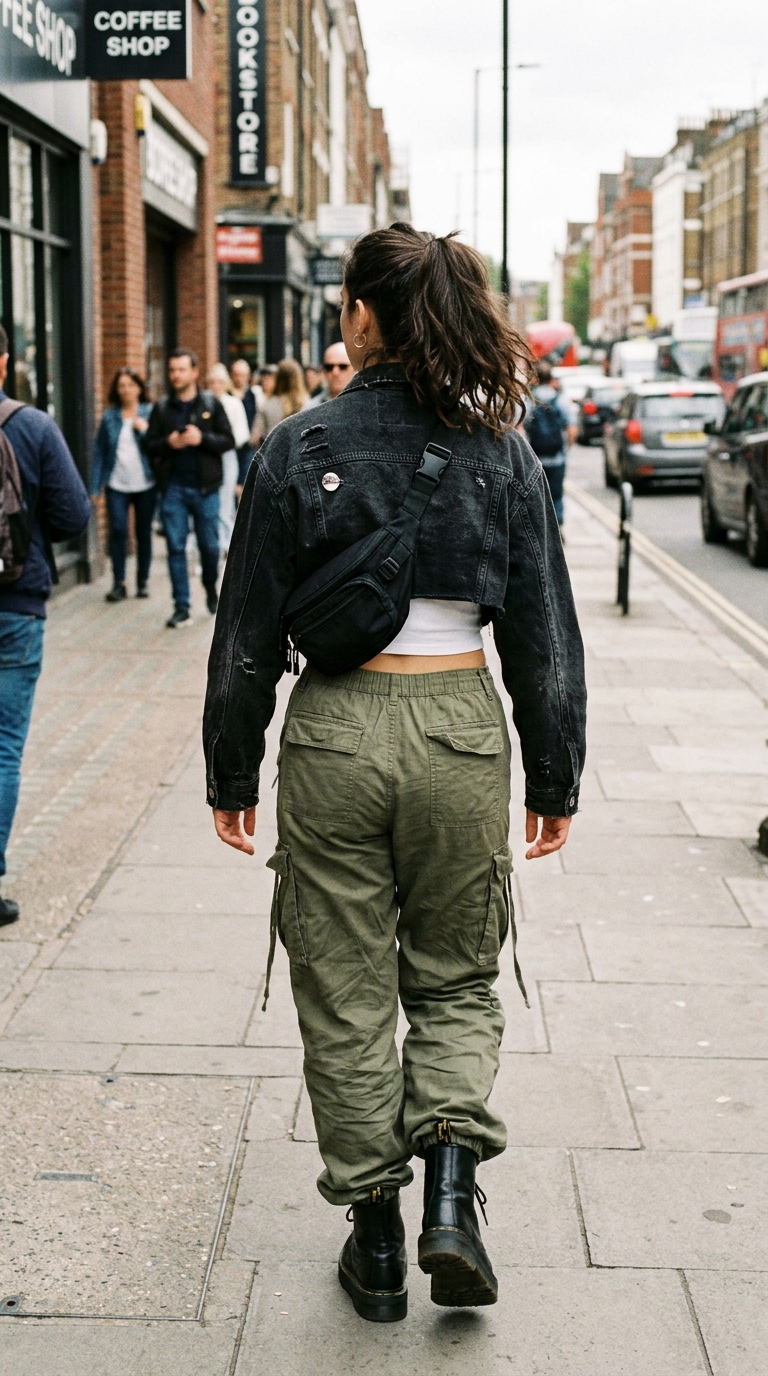 8. Cargo Pants & Crop Top: Street Style Edge