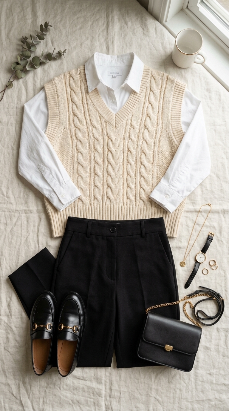 8. Cream & Black Contrast for Impact
