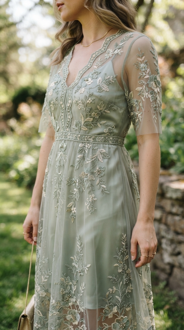 8. Sheer Overlay Dress