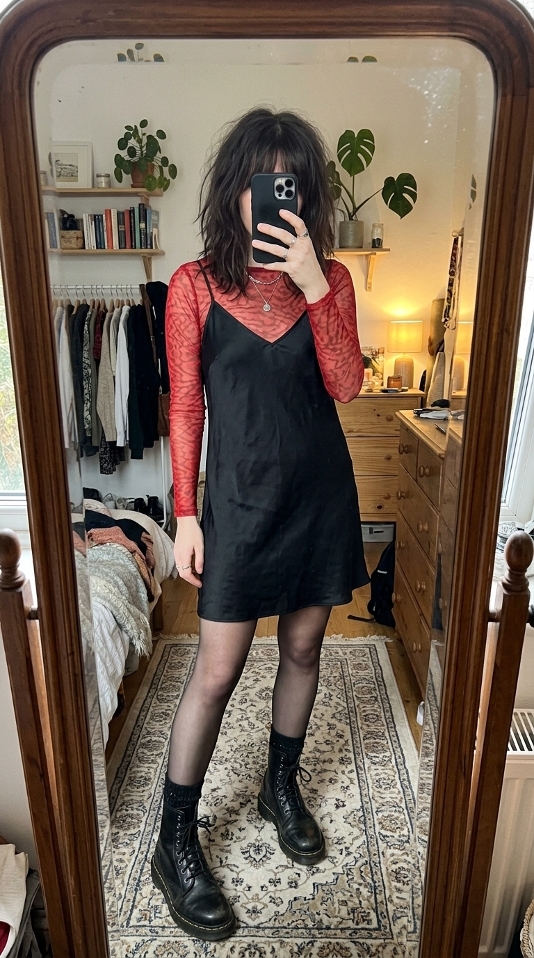 8. Sheer Red Layering Piece