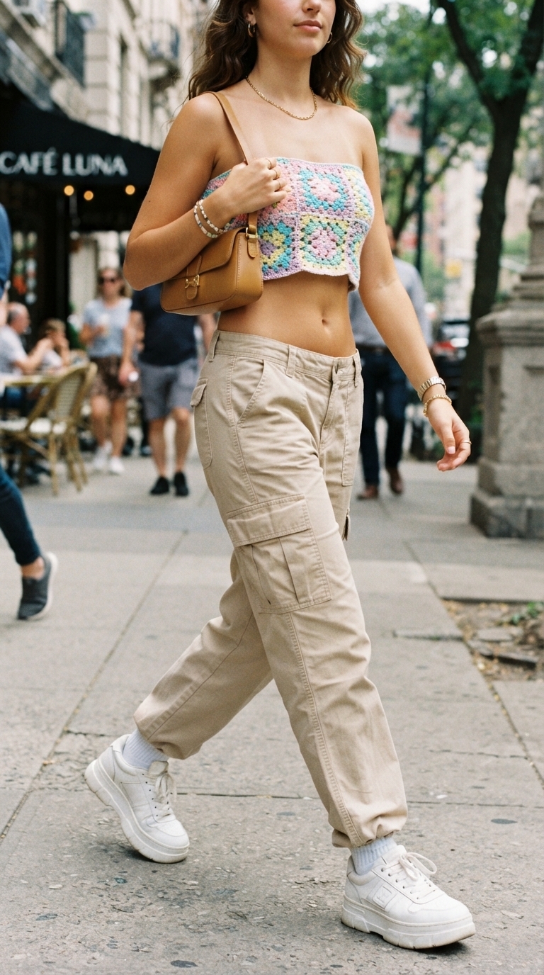 9. Y2K Meets Craftcore with Cargo Pants