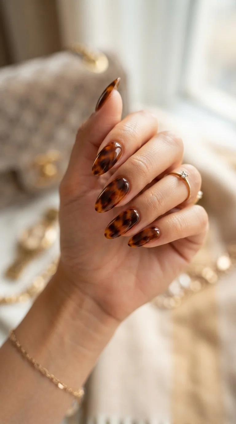 1. Classic Almond Tortoiseshell Glam
