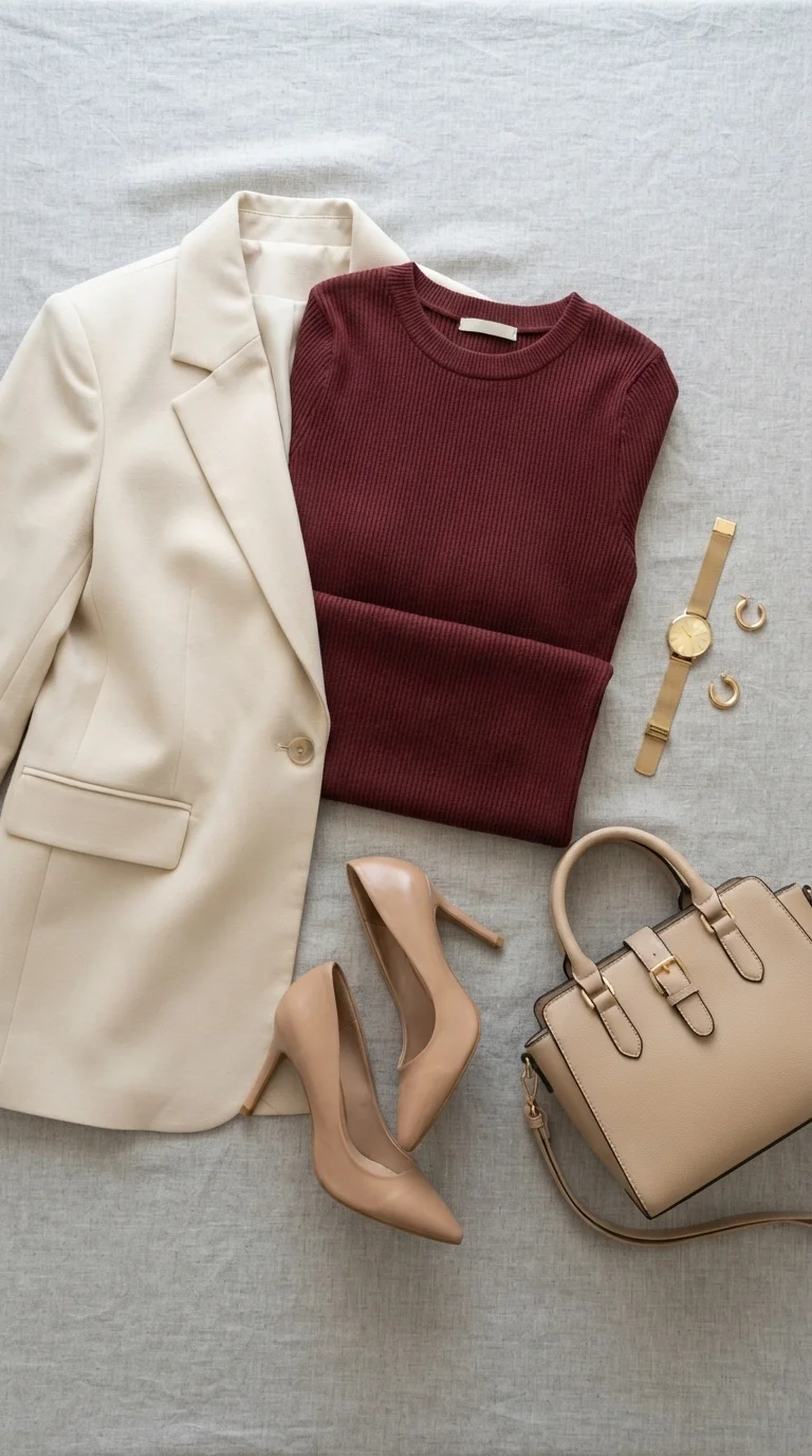 4. Sophisticated Blazer & Bodycon Midi Combo