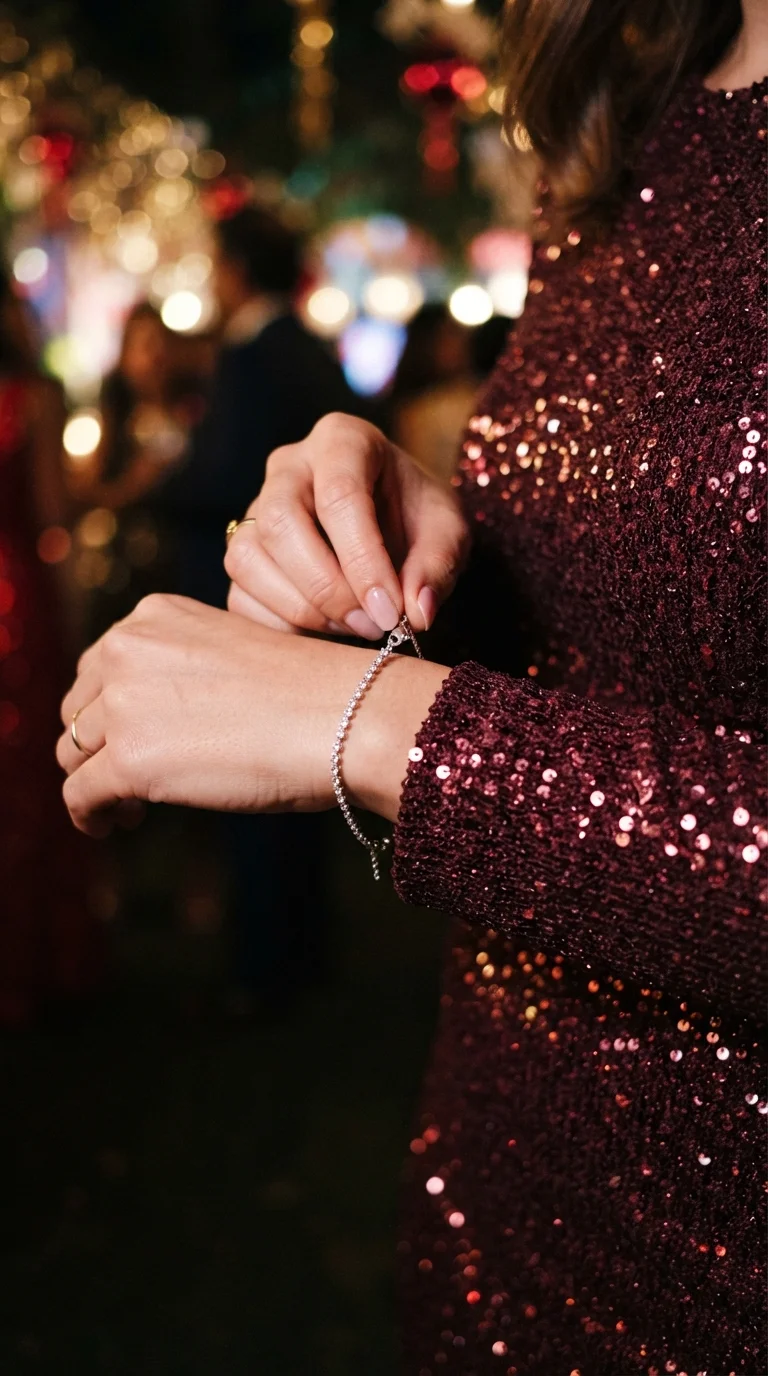 6. Sparkle & Shine_ Sequin Maroon Bodycon