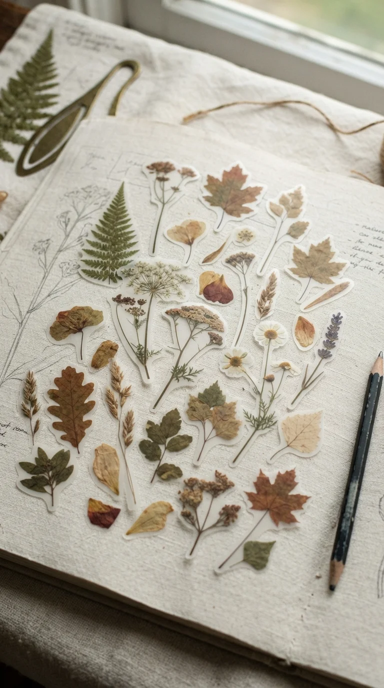 Boho Botanical Pressings Stickers