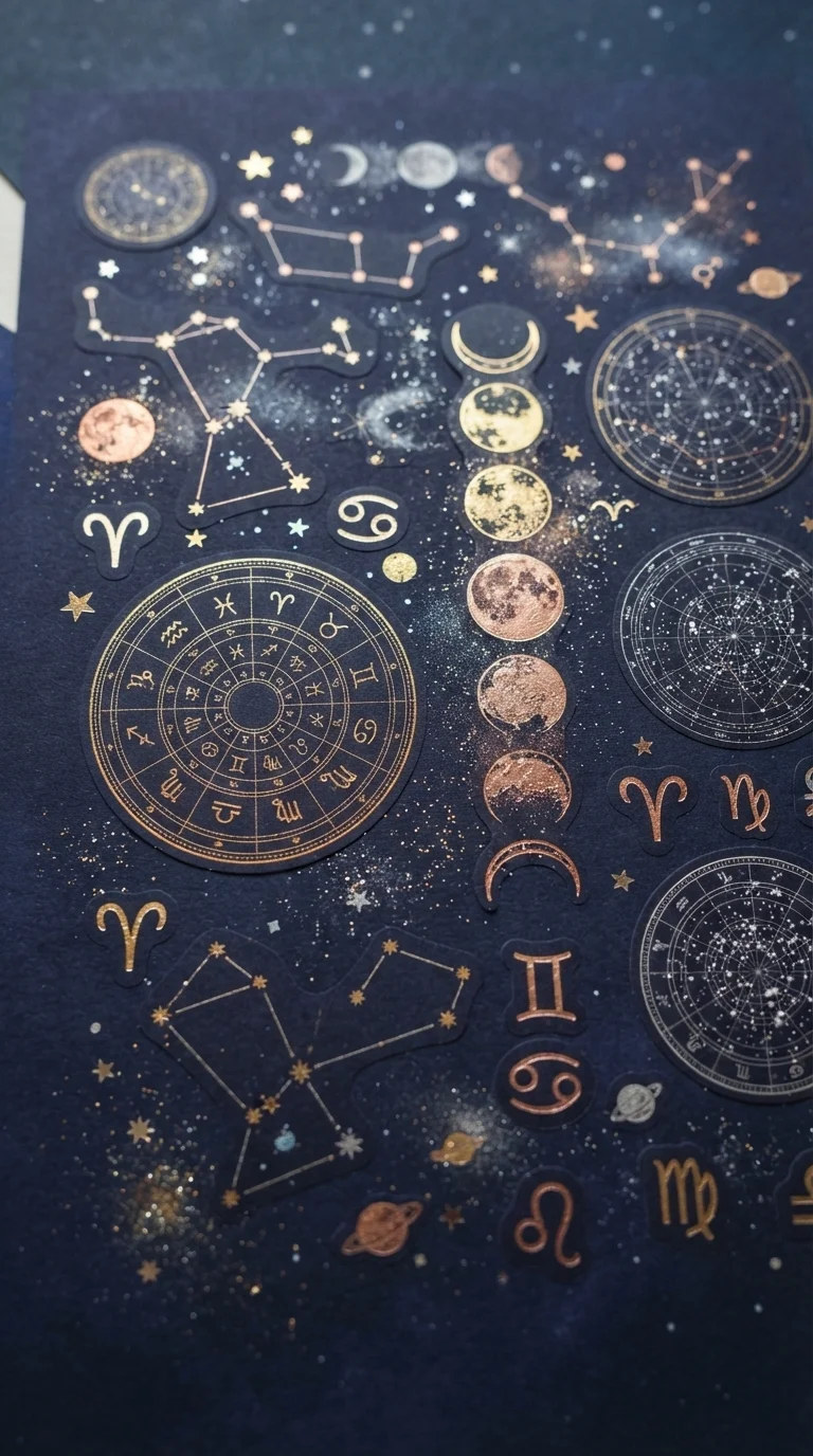Celestial Astrology Map Stickers