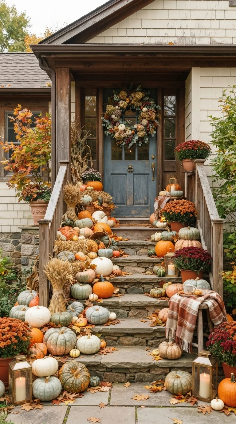 Classic Pumpkin Patch Porch Display