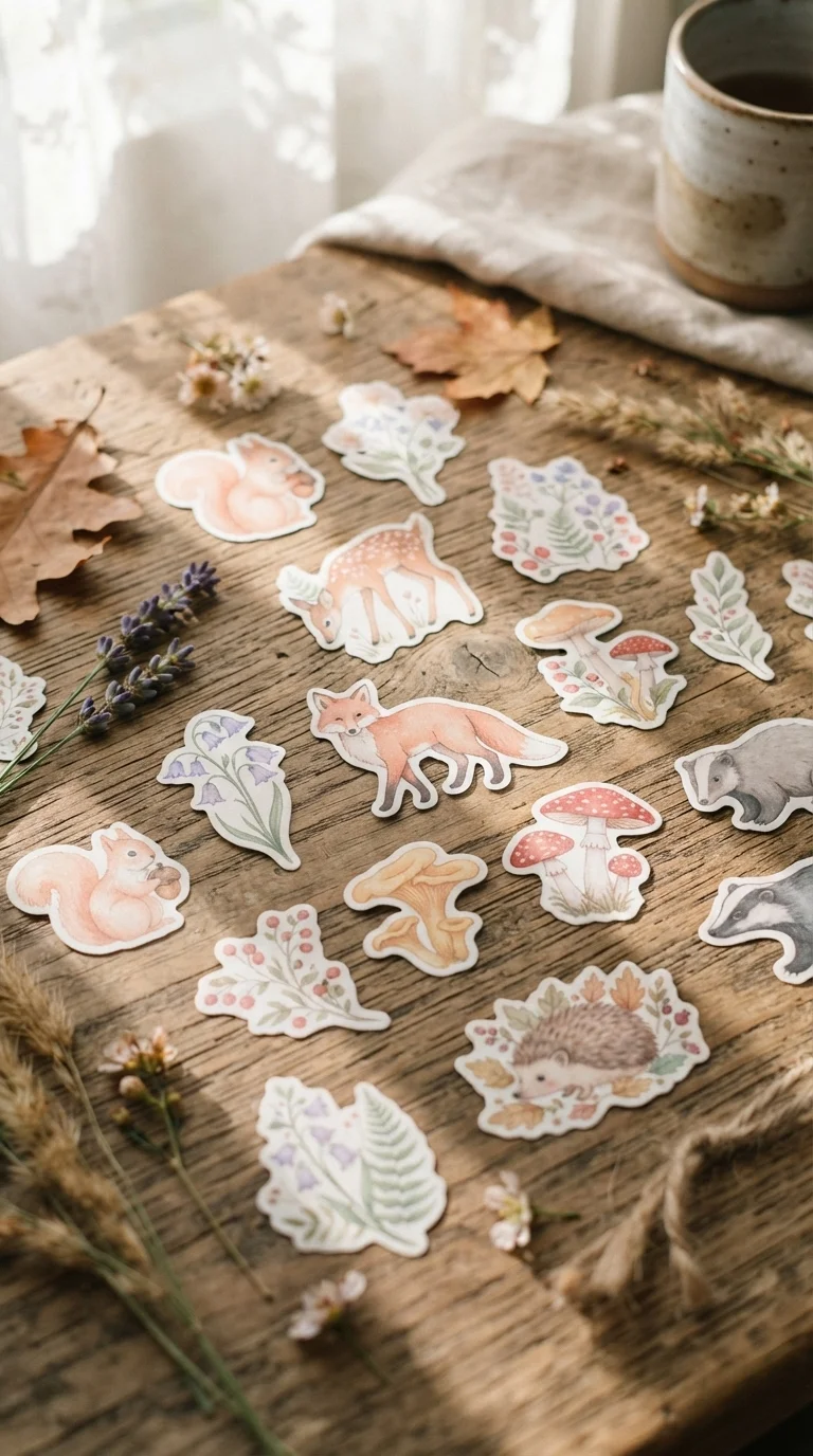Cottagecore Woodland Creatures Stickers